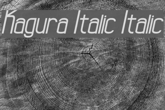 Kagura Italic Italic Font examples