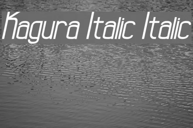 Kagura Italic Italic Font examples