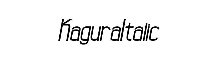 Kagura Italic  Descarca Fonturi Gratis