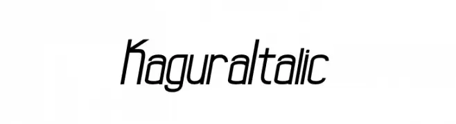 Kagura Italic  नि: शुल्क फ़ॉन्ट्स डाउनलोड