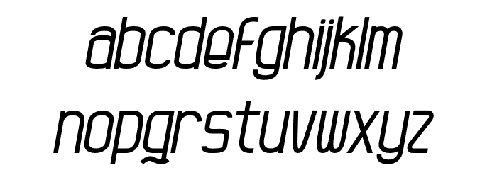 Kagura Italic Font LOWERCASE