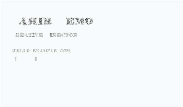 Kahir Demo Business Card