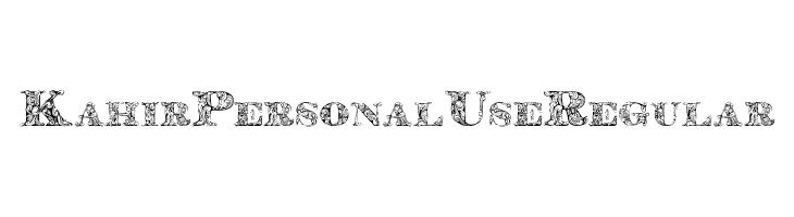 KahirPersonalUse Regular  لخطوط تنزيل