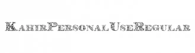KahirPersonalUse Regular  नि: शुल्क फ़ॉन्ट्स डाउनलोड