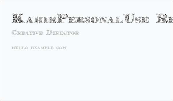 KahirPersonalUse Regular Business Card
