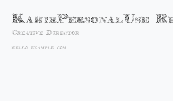 KahirPersonalUse Regular Business Card