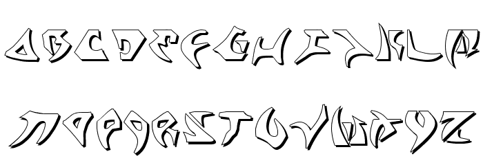 Kahless Shadow Font LOWERCASE