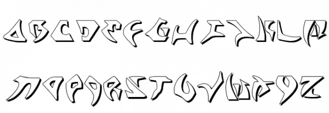 Kahless Shadow Font LOWERCASE