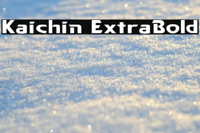 Kaichin ExtraBold Example 3