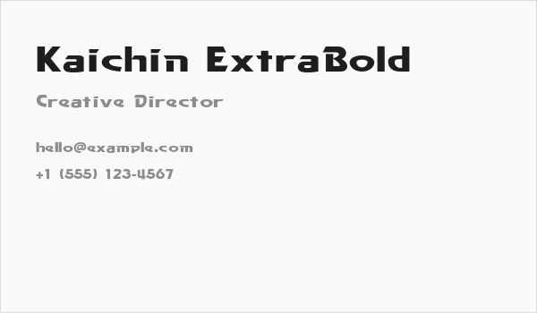 Kaichin ExtraBold Business Card
