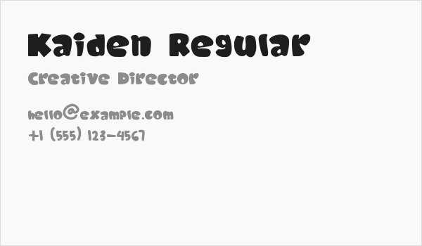 Kaiden Regular Business Card