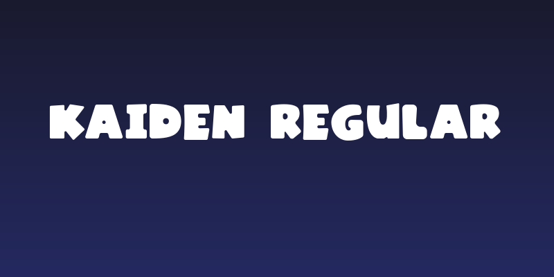 Kaiden Regular Social Header