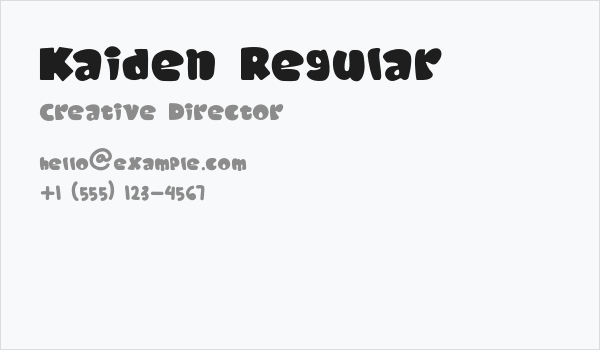 Kaiden Regular Business Card