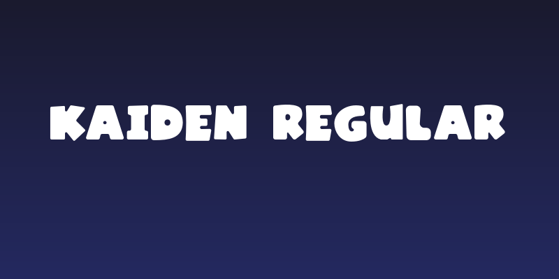 Kaiden Regular Social Header