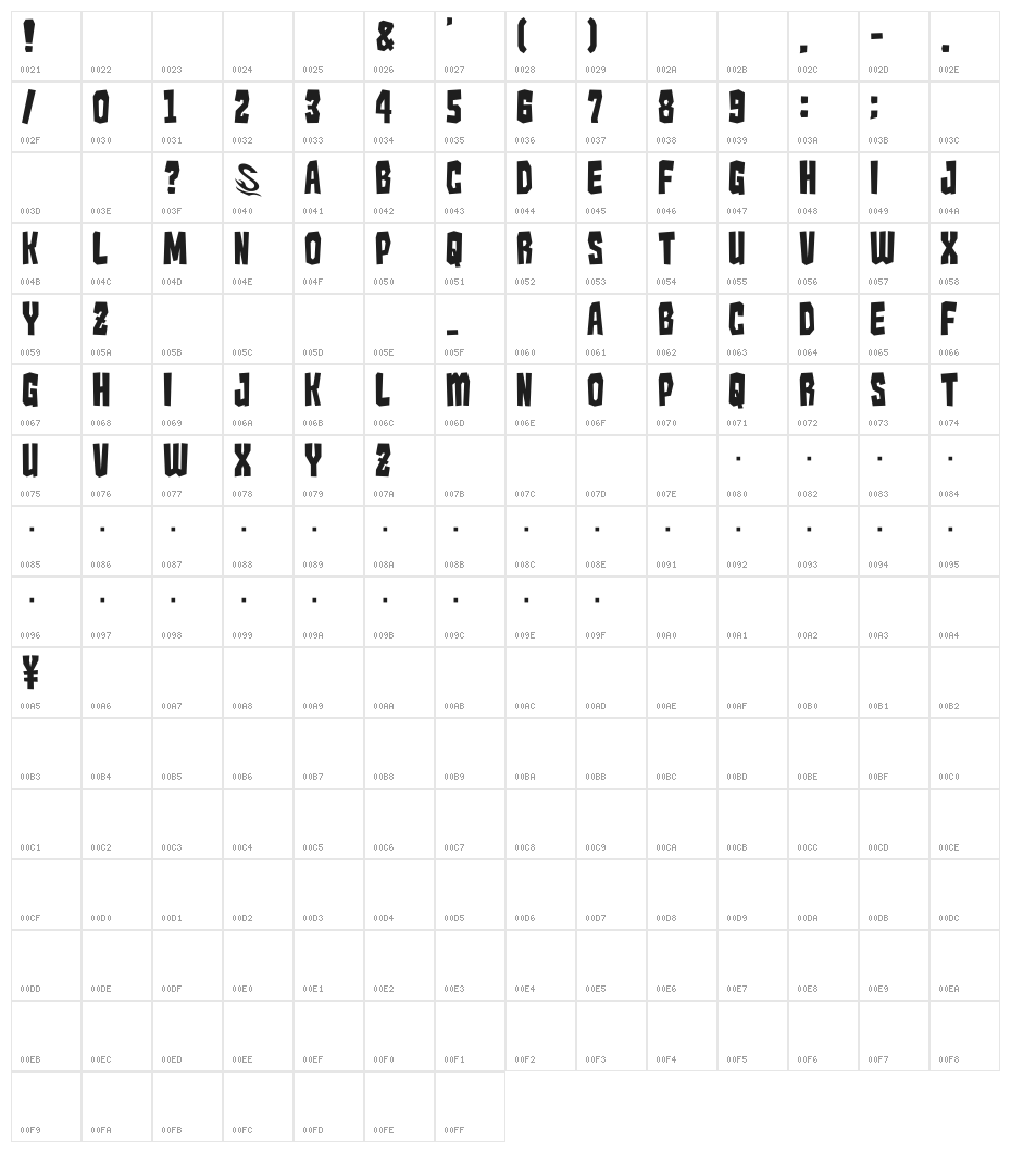 Kaiju Monster__G Character Map