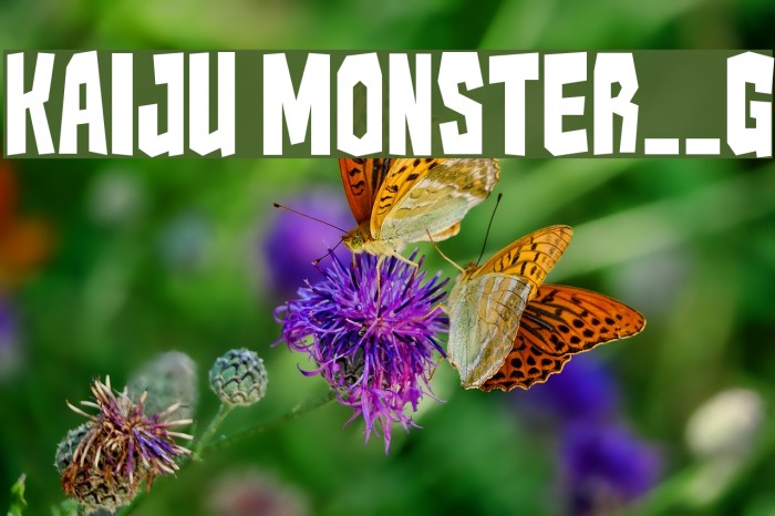 Kaiju Monster__G Font examples
