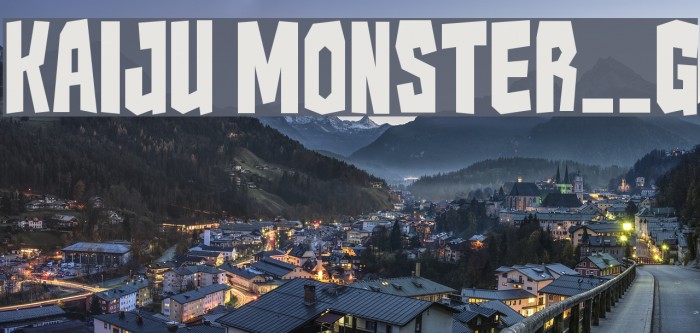 Kaiju Monster__G Font examples