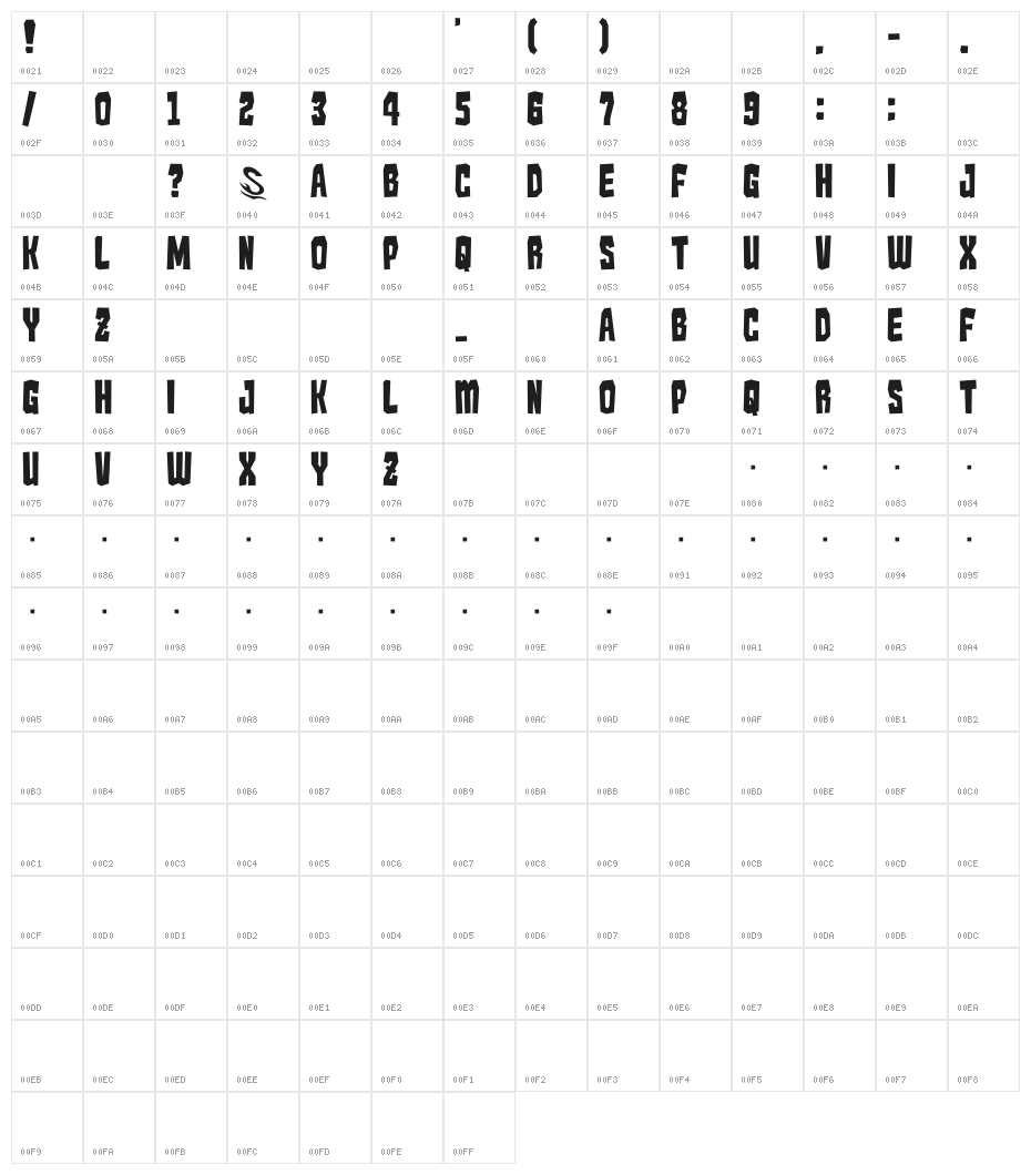 Kaiju Monster__G Character Map
