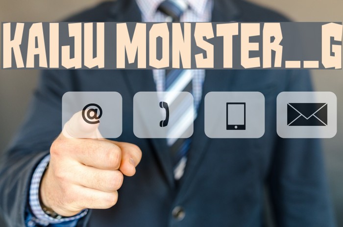 Kaiju Monster__G Шрифта examples