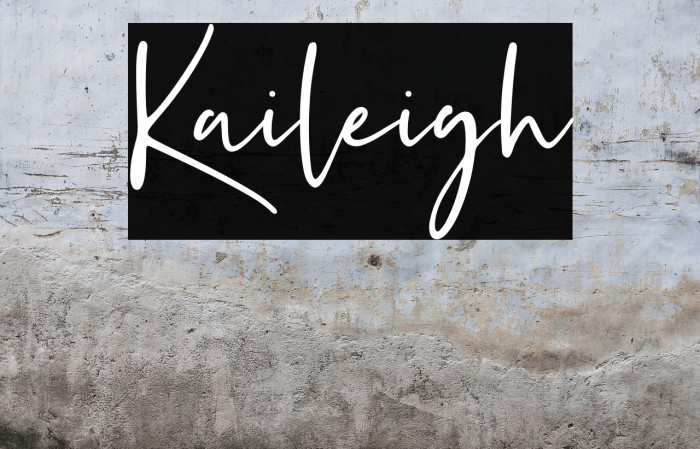 Kaileigh Font examples