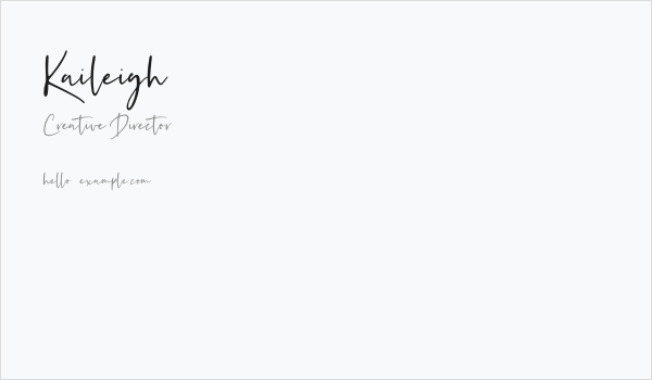 Kaileigh Business Card