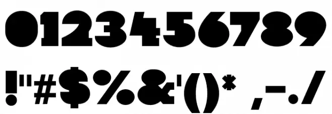 Kaine Block Font OTHER CHARS