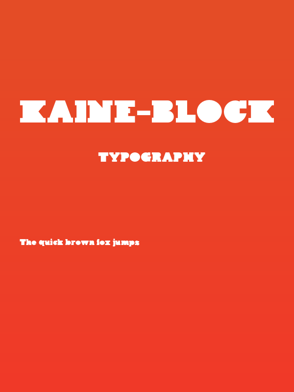 Kaine-Block Poster