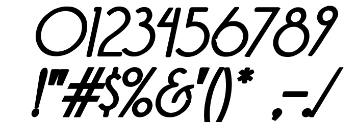 Kaineko Bold Italic Font OTHER CHARS