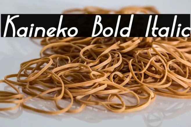 Kaineko Bold Italic Example 1