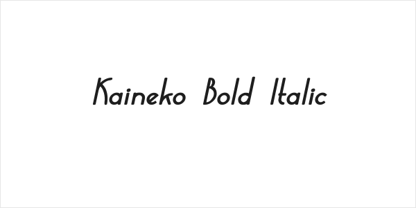 Kaineko Bold Italic Logo