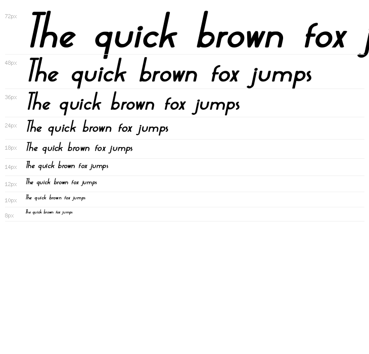 Kaineko Bold Italic Waterfall