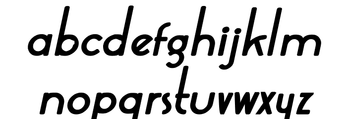 Kaineko Bold Italic Font LOWERCASE