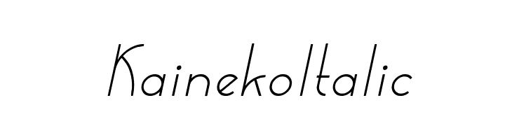 Kaineko Italic Frei Schriftart Herunterladen
