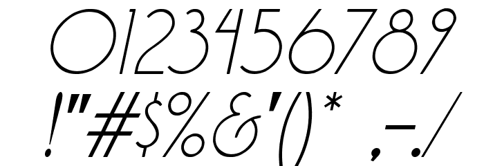 Kaineko Italic Font OTHER CHARS