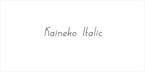Kaineko Italic Logo