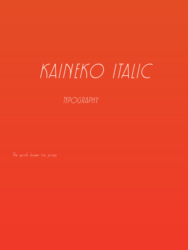 Kaineko Italic Poster