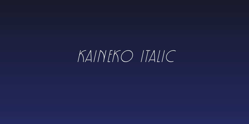 Kaineko Italic Social Header