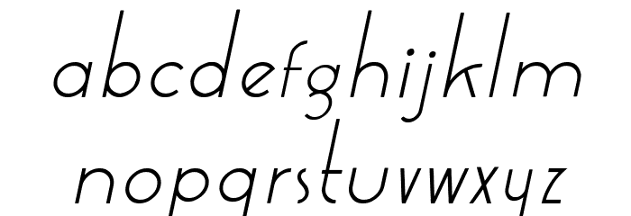 Kaineko Italic Font LOWERCASE