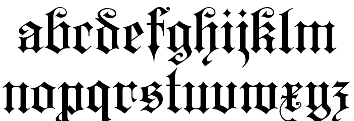 KaiserzeitGotisch Fonte MINÚSCULAS