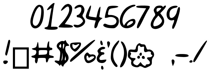 Kait_s_Handwriting Font OTHER CHARS