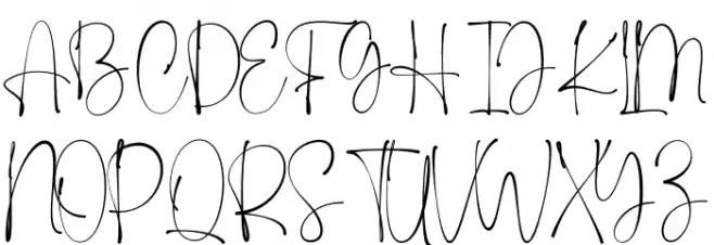 Kaithryn Personal Use フォント 大文字