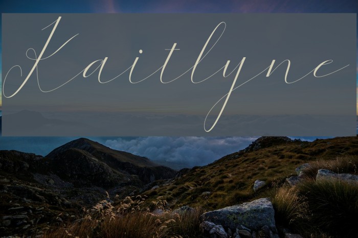 Kaitlyne Font examples