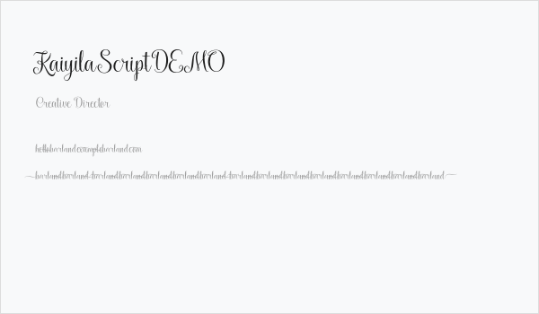 KaiyilaScriptDEMO Business Card