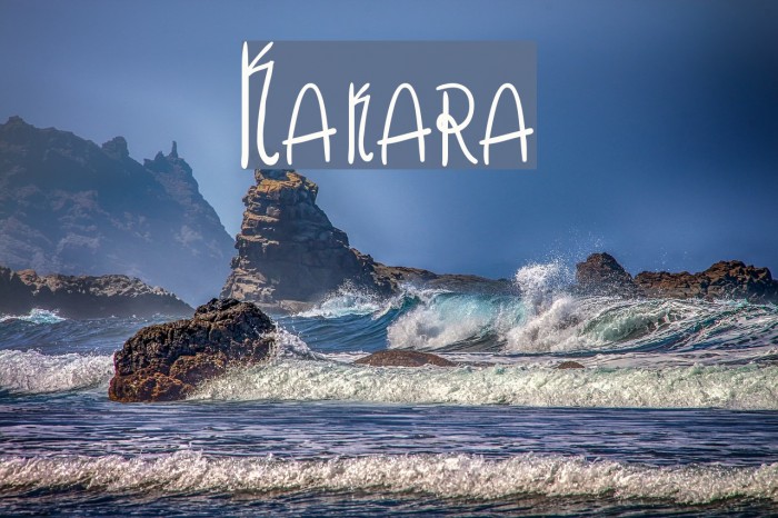 Kakara Font examples