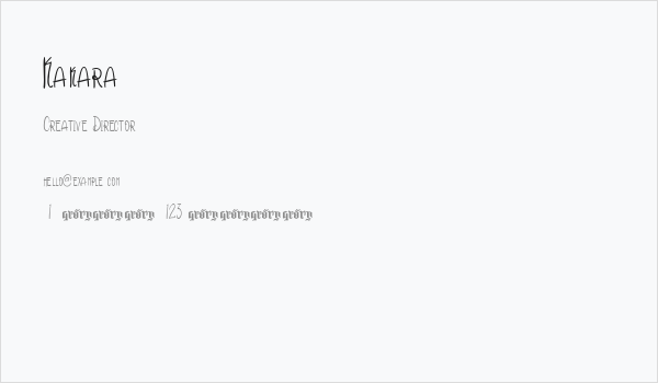 Kakara Business Card