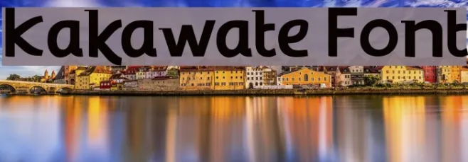 Kakawate Font Example 1