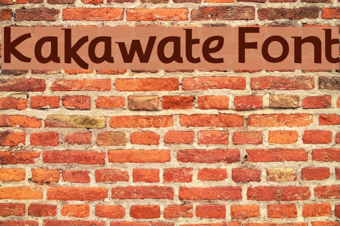 Kakawate Font Font examples