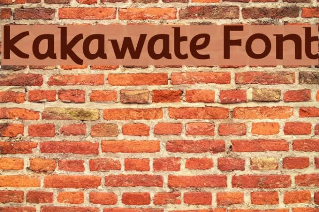 Kakawate Font Example 2