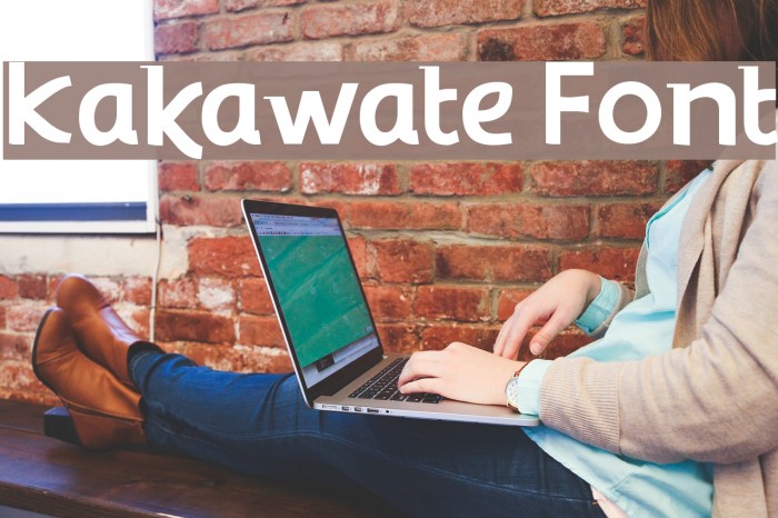 Kakawate Font Font examples