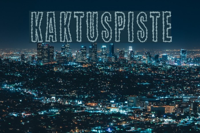 Kaktuspiste Font examples